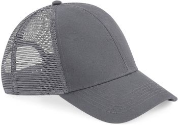 Beechfield | 6 panelová kšiltovka Bio Trucker graphite grey onesize