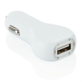 Cestovná USB nabíjačka do auta biela