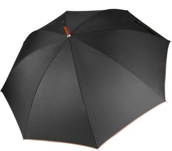 Kimood | Deštník s dřevěnou rukojetí dark grey/beige onesize