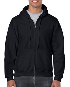 HEAVY BLEND™ ADULT FULL ZIP HOODED SWEATSHIRT Black L