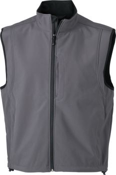 James & Nicholson | Pánská 3-vrstvá softshellová vesta carbon S