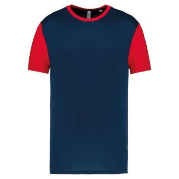ADULTS' BICOLOUR SHORT-SLEEVED T-SHIRT Sporty Navy/Sporty Red 2XL