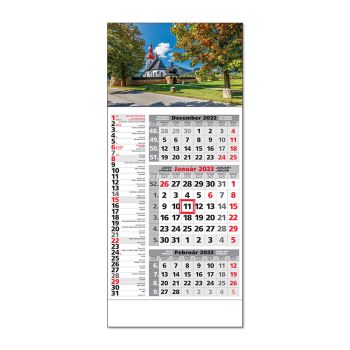 Plánovací kalendár ŠTANDARD 3M kombi 2023