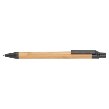 Guľôčkové pero zo pšeničnej slamy a bambusu Čierna