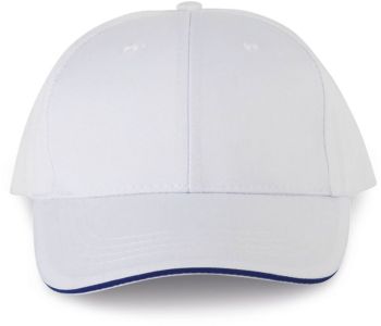 Kariban | 6 panelová kšiltovka white/navy onesize
