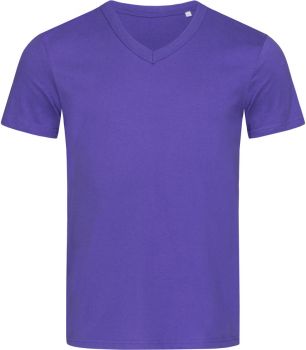 Stedman | Pánské tričko s výstřihem do V deep lilac L