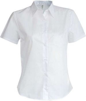 LADIES' SHORT-SLEEVED OXFORD SHIRT White M