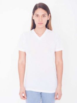 WOMEN'S SUBLIMATION CLASSIC SHORT SLEEVE V-NECK T-SHIRT White 2XL