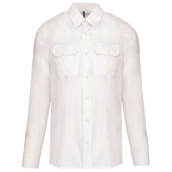 MEN'S LONG-SLEEVED PILOT SHIRT White L