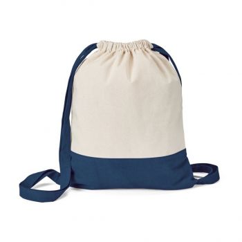 ROMFORD. 100% bavlnený sťahovací batoh Námornícka modrá