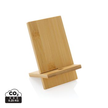 Bambusový stojanček na telefón v krabičke hnedá