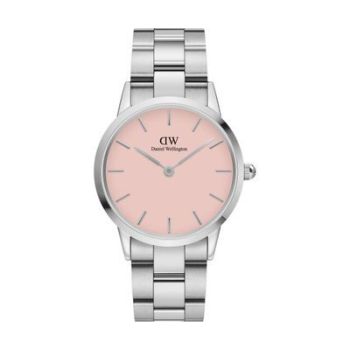 Hodinky Iconic Link Silver&Pastel-pink D36