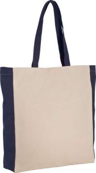 TWO-TONE TOTE BAG Natural/Navy U