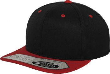 Flexfit | 6 panelová kšiltovka "Fitted Snapback" black/red onesize