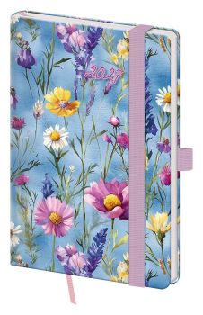 Vreckový diár A6 Vario Wildflowers s gumičkou