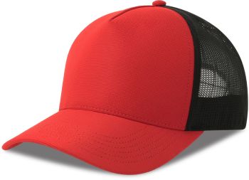 Atlantis | 5 panelová Trucker kšiltovka red/black onesize