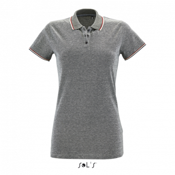 SOL'S PANAME WOMEN - HEATHER POLO SHIRT Heather Black L