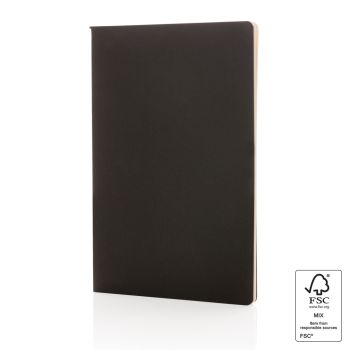 FSC® zápisník A5 s mäkkou väzbou čierna