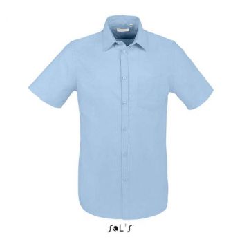 SOL'S BRISBANE FIT - SHORT SLEEVE OXFORD MEN'S SHIRT Sky Blue M