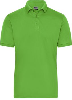 James & Nicholson | Pánské pracovní elast. polo z bio bavlny - Solid lime green M