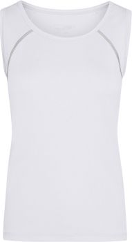 James & Nicholson | Dámské funkční tričko bez rukávů white/silver XL