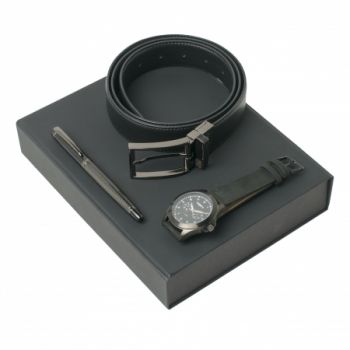 Set Ungaro Black (rollerball pen, watch & belt)