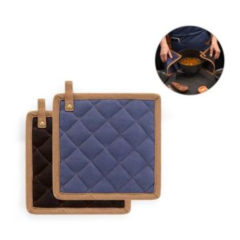 CLOVES. Chňapka z plátennej bavlny (275 g/m²) Čierna