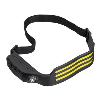 Čelovka s COB LED diódami Čierna