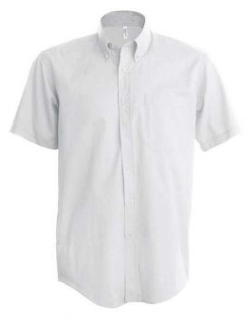 MEN'S SHORT-SLEEVED OXFORD SHIRT White L