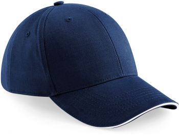 Beechfield | 6 panelová sandwich kšiltovka "Athleisure" french navy/white onesize
