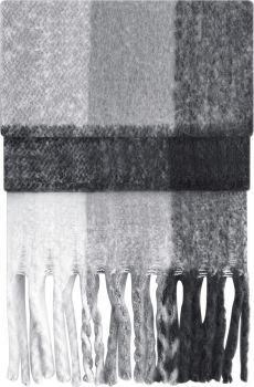 Beechfield | Šála "Fluffy Check" grey check onesize