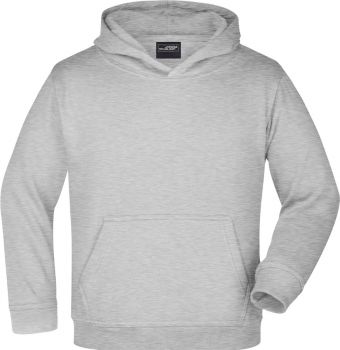 James & Nicholson | Dětská mikina s kapucí grey heather XS