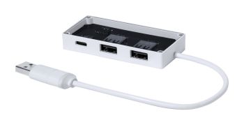 Hevan transparentný USB hub white