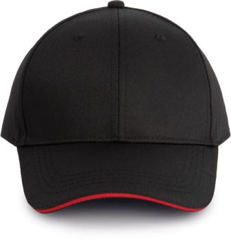 Kariban | 6 panelová kšiltovka black/red onesize