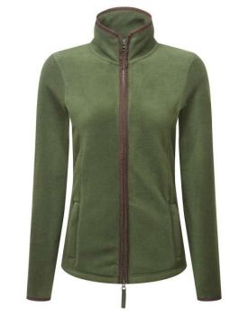 WOMEN'S 'ARTISAN' FLEECE JACKET Moss Green/Brown S