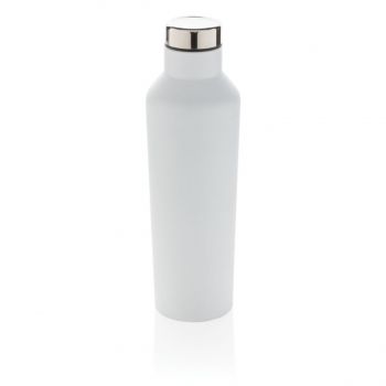 Moderná nerezová termo fľaša biela