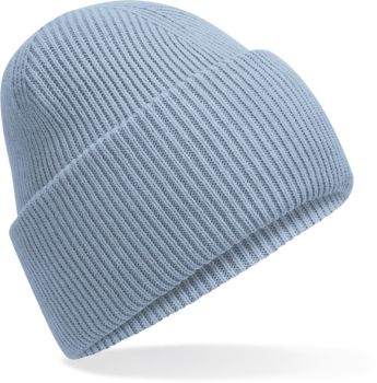 Beechfield | Pletená čepice s manžetou "Recycled" dusty blue onesize