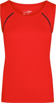 James & Nicholson | Dámské funkční tričko bez rukávů bright orange/black L