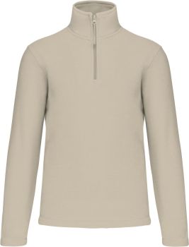 Kariban | Mikrofleecová mikina s 1/4 zipem "Enzo" beige S