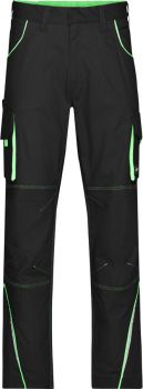James & Nicholson | Pracovní kalhoty - Color black/lime green (52)