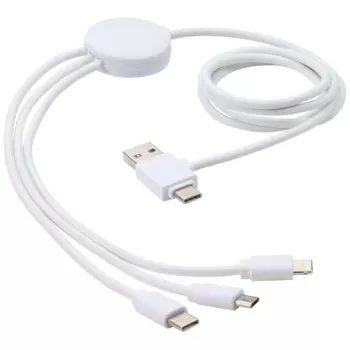 Nabíjecí kabel 5v1 s antibakteriální přísadou Pure bílá