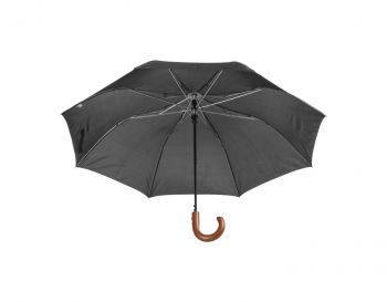 Stansed skladací dáždnik s drevenou rukoväťou black
