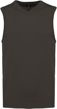 Kariban | Pánská svetrová vesta s výstřihem do V dark grey XL