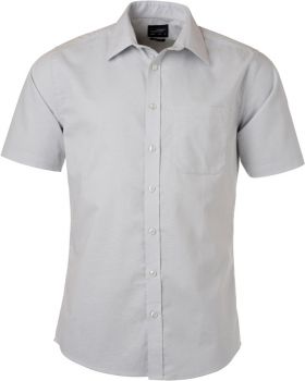 James & Nicholson | Košile Oxford s krátkým rukávem silver 4XL