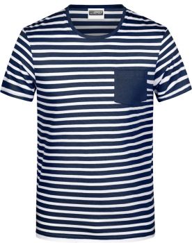James & Nicholson | Pánské pruhované tričko navy/white S