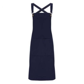 CROSS BACK ’BARISTA’ BIB APRON Navy U