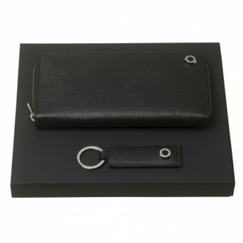 Set Tradition Black (key ring & long zipped folder)