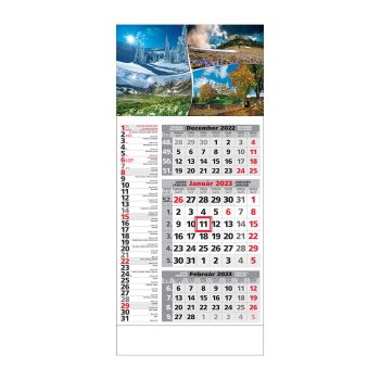 Plánovací kalendár ŠTANDARD 3M kombi 2023  Obrázok D