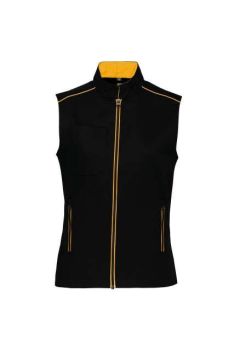 LADIES' DAYTODAY GILET Black/Yellow M