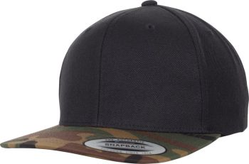 Flexfit | 6 panelová Snapback kšiltovka "Camo" black/green camo onesize